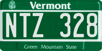 VT license plate NTZ328