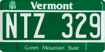 VT license plate NTZ329