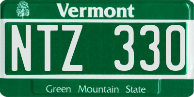 VT license plate NTZ330