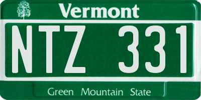 VT license plate NTZ331