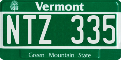 VT license plate NTZ335