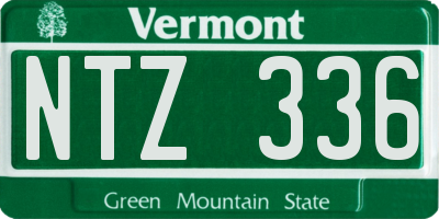 VT license plate NTZ336