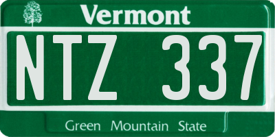VT license plate NTZ337