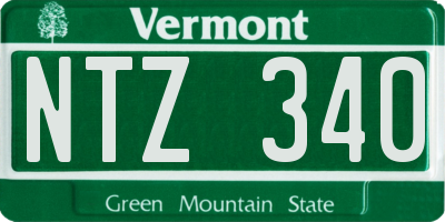 VT license plate NTZ340
