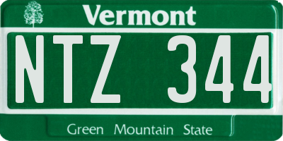 VT license plate NTZ344