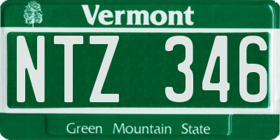 VT license plate NTZ346