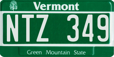 VT license plate NTZ349