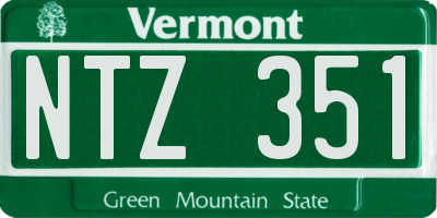 VT license plate NTZ351