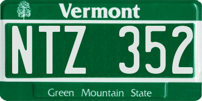 VT license plate NTZ352