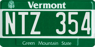 VT license plate NTZ354