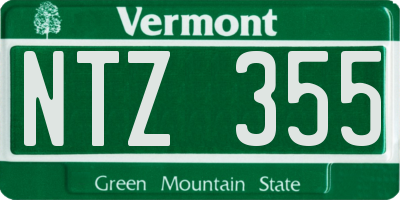 VT license plate NTZ355