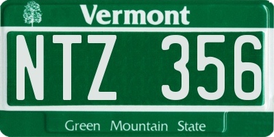 VT license plate NTZ356