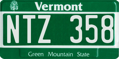 VT license plate NTZ358