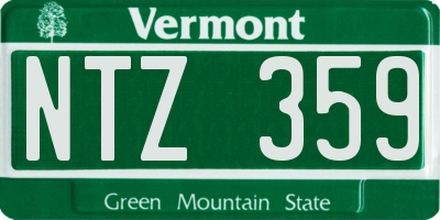 VT license plate NTZ359
