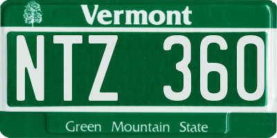 VT license plate NTZ360