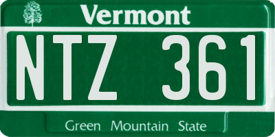 VT license plate NTZ361