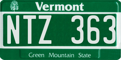 VT license plate NTZ363