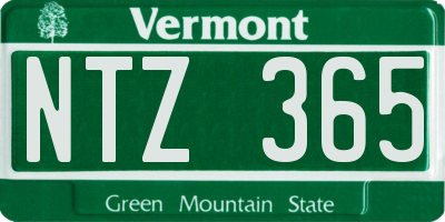 VT license plate NTZ365