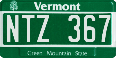 VT license plate NTZ367