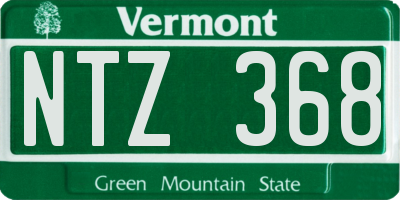 VT license plate NTZ368