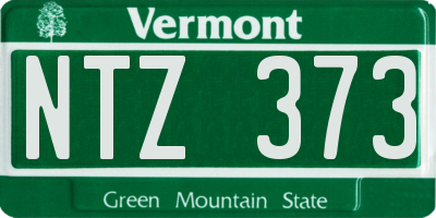VT license plate NTZ373