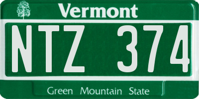 VT license plate NTZ374