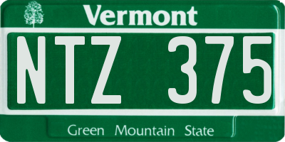 VT license plate NTZ375