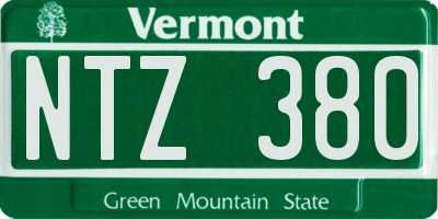 VT license plate NTZ380