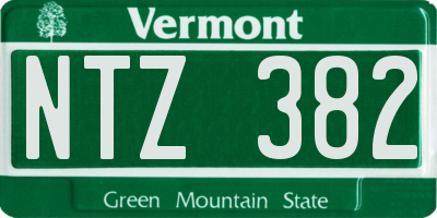 VT license plate NTZ382
