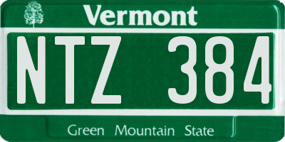 VT license plate NTZ384