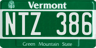 VT license plate NTZ386