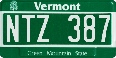 VT license plate NTZ387