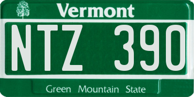 VT license plate NTZ390
