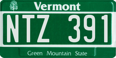 VT license plate NTZ391