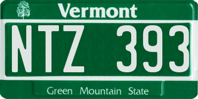 VT license plate NTZ393