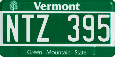 VT license plate NTZ395