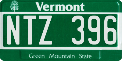 VT license plate NTZ396