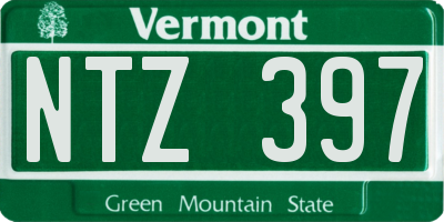 VT license plate NTZ397