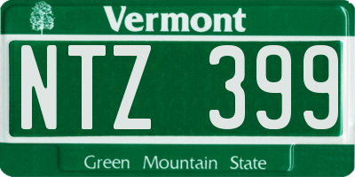 VT license plate NTZ399