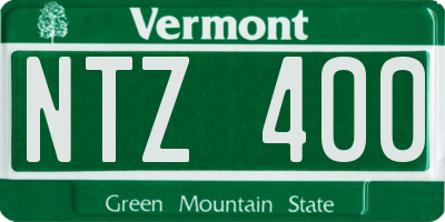 VT license plate NTZ400