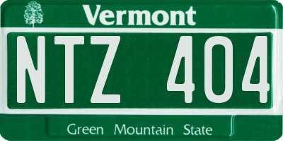 VT license plate NTZ404