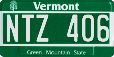 VT license plate NTZ406