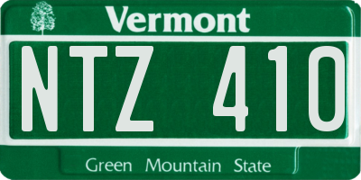 VT license plate NTZ410