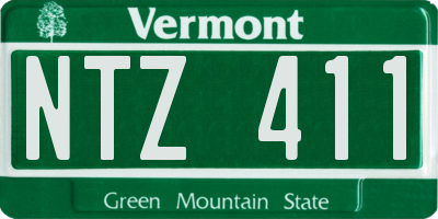 VT license plate NTZ411