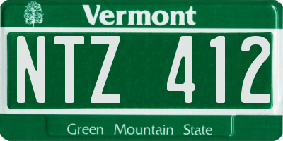VT license plate NTZ412