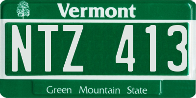VT license plate NTZ413