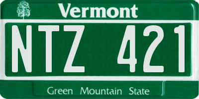 VT license plate NTZ421