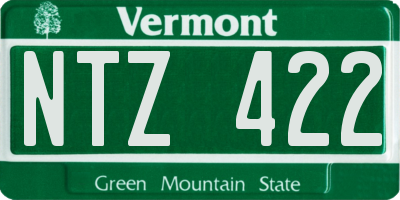 VT license plate NTZ422