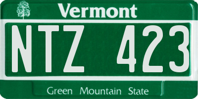 VT license plate NTZ423