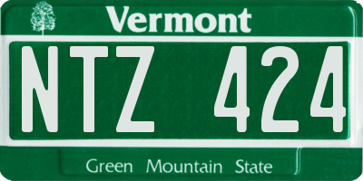 VT license plate NTZ424
